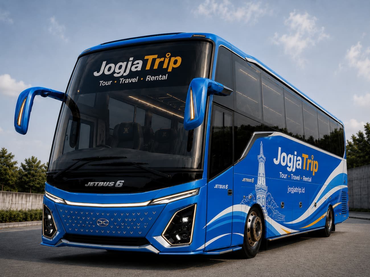 Armada sewa bus Jogja untuk perjalanan rombongan